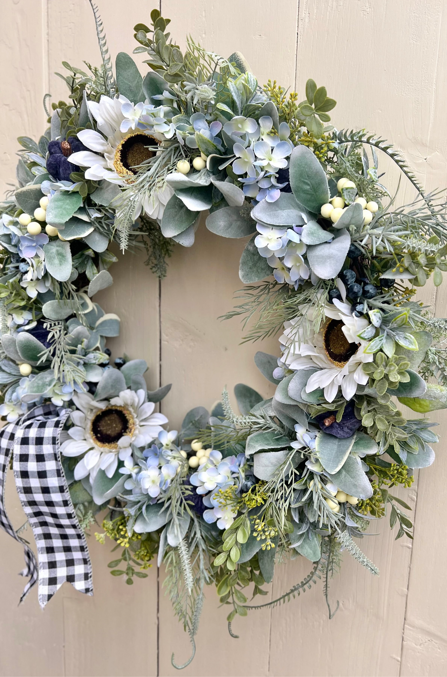 Blue Fall Autumn Wreath Blue