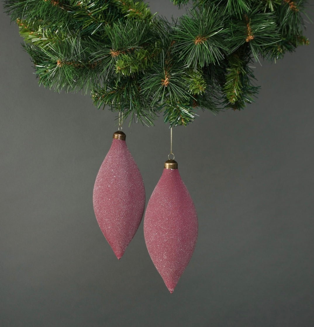 Sugar Effect Dropped Bauble Plum