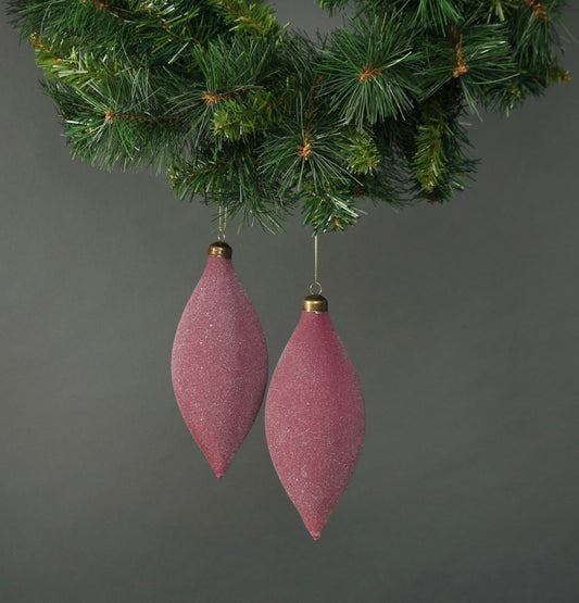 Sugar Effect Dropped Bauble Plum