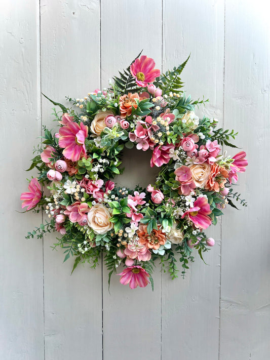 Perfectly Peachy Summer Wreath