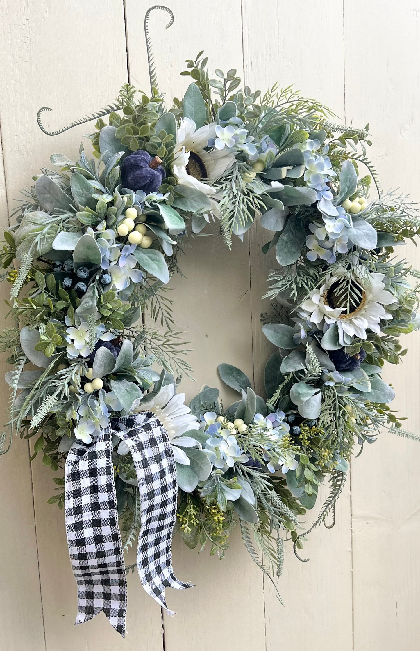 Blue Fall Autumn Wreath Blue