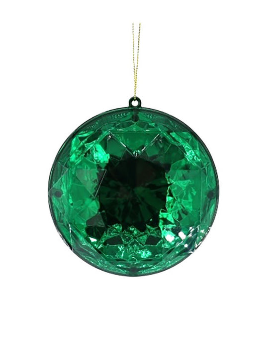 Green Diamond Round Decoration (10cm)